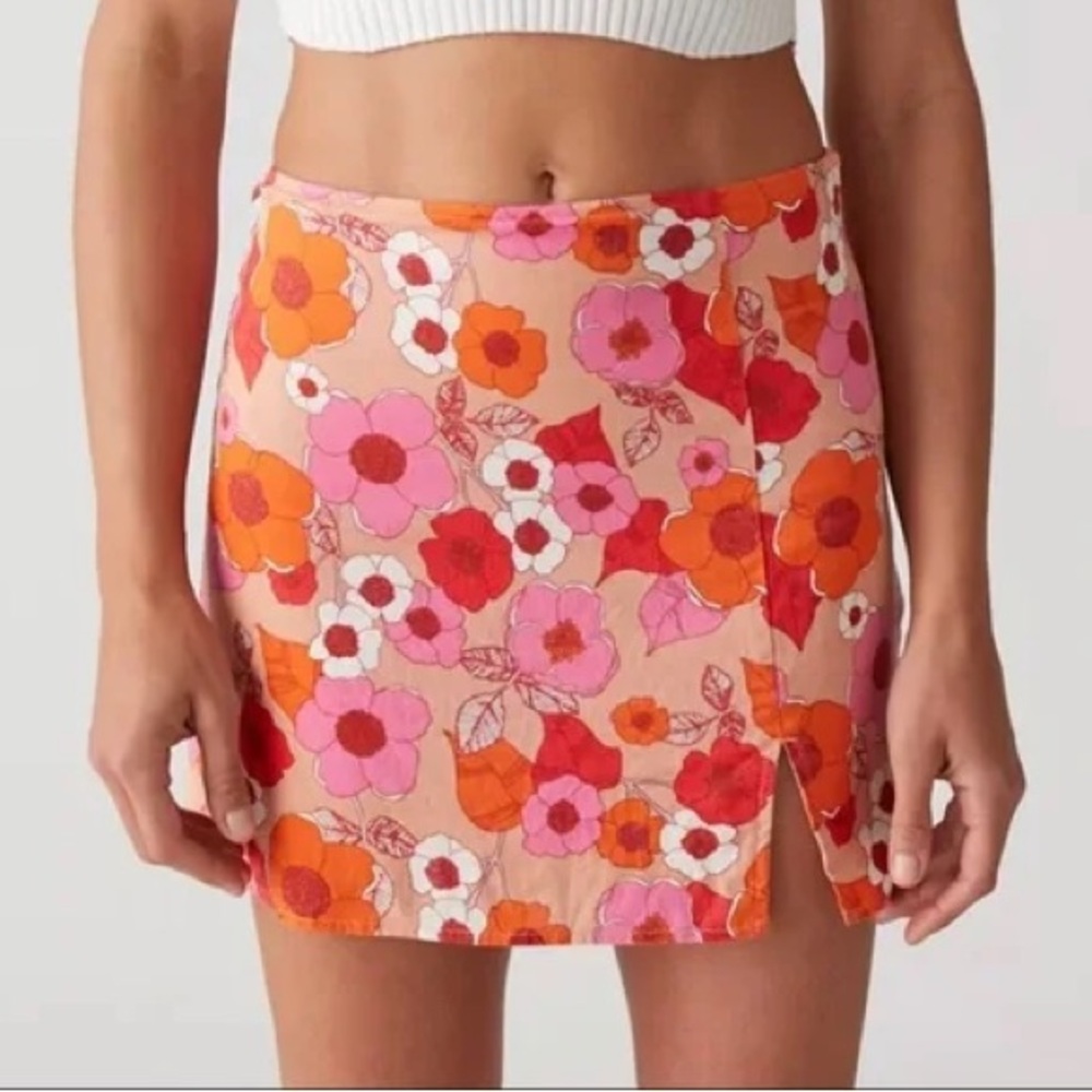 Urban outfitters floral mini skirt